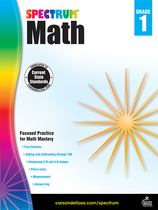 Title details for Spectrum Math Workbook, Grade 1 by Spectrum - Available